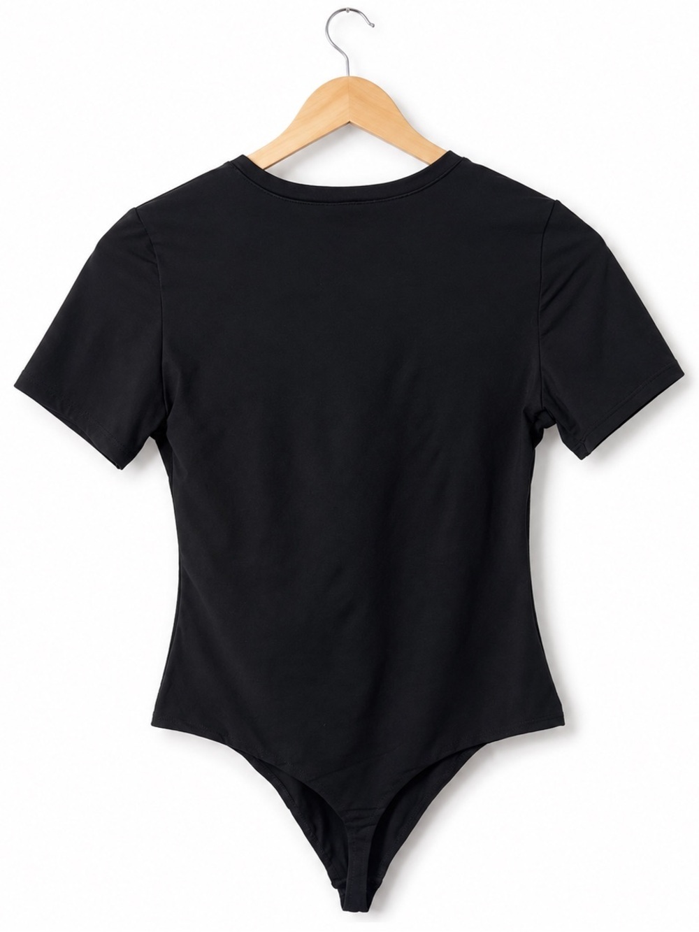 Quince Second Skin T-Shirt Bodysuit Black sz Medium - Picture 3 of 6